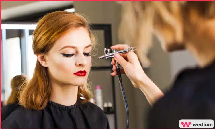 What Does a Bridal Makeup Artist Really Do? 3 airbrush bridal makeup artist